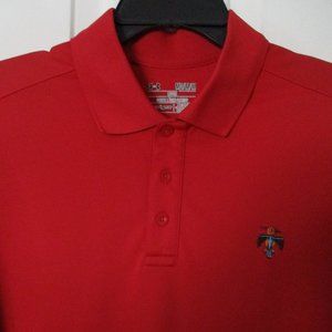 Under Armour Mens S/S "Thunderbird C.C." (CA) Red Golf Polo Shirt - Size Medium